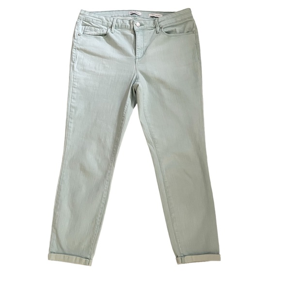 Jessica Simpson Rolled Crop Skinny Jeans Sky Blue - Size 12/31 - Picture 2 of 11